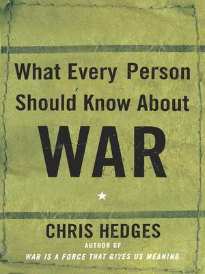cover image of What Every Person Should Know About War